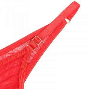 SUBBLIME - 955526 ENSEMBLE SOUTIEN-GORGE AVEC CHAÎNES ET COEUR EN MAILLE ROUGE