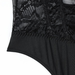 Body sexy en dentelle et strass