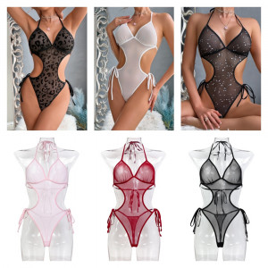Body sexy en maille transparente