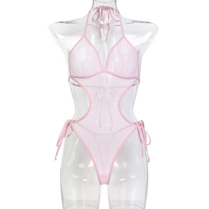 Body sexy en maille transparente