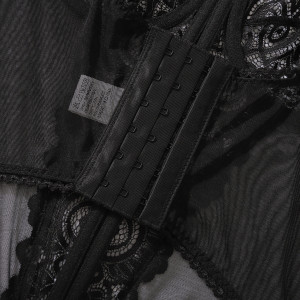 Corset sexy en dentelle et maille avec armatures