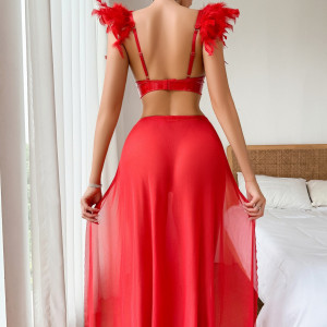 Ensemble lingerie sexy danse du ventre - Rouge
