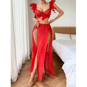 Ensemble lingerie sexy danse du ventre - Rouge
