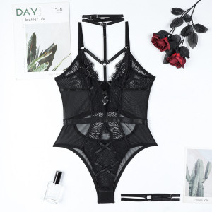 Body sexy en maille transparente