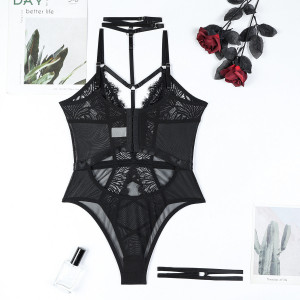 Body sexy en maille transparente