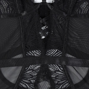 Body sexy en maille transparente
