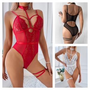 Body sexy en maille transparente