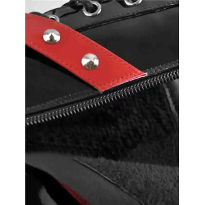 Bottines à rivets et à talons épais