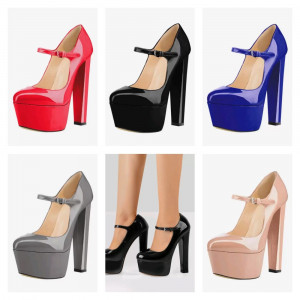 Escarpins à talons hauts et plateforme