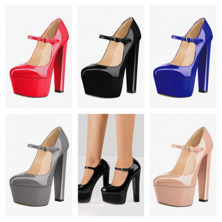 Escarpins à talons hauts et plateforme