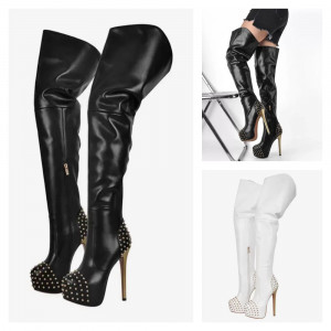 Cuissardes À Talons Hauts À Plateforme Rivet