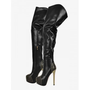 Cuissardes À Talons Hauts À Plateforme Rivet