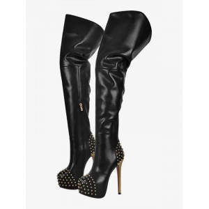 Cuissardes À Talons Hauts À Plateforme Rivet