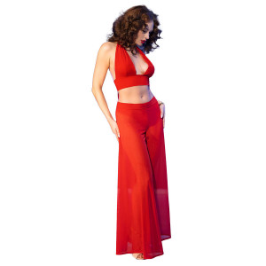 CHILIROSE - CR 4857 ENSEMBLE HAUT ET PANTALON ROUGE