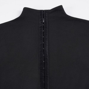 Robe courte sans manches zippée et plissée - Noir