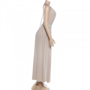 Robe longue fendue décolletée et dos nu