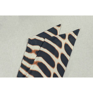 Robe courte col plissé asymétrique - Léopard