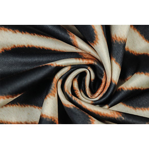 Robe courte col plissé asymétrique - Léopard