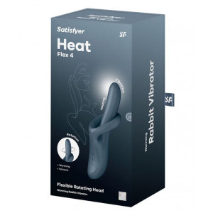SATISFYER - HEAT FLEX 4 VIBRATEUR EFFET THERMIQUE 12 VIBRATIONS GRIS