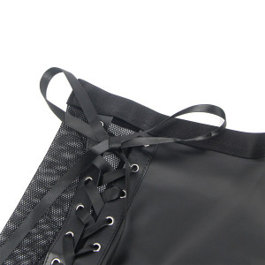 SUBBLIME - 957582 ENSEMBLE SOUTIEN-GORGE ET JUPE EN CUIR NOIR