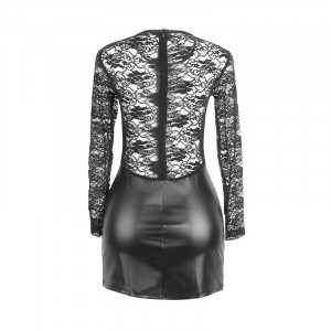 SUBBLIME - 955595 ROBE À MANCHES LONGUES AVEC DENTELLE NOIRE