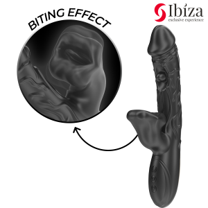 IBIZA - VIBRATEUR ET STIMULATEUR DE CLITORIS AVEC EFFET MORDANT ET DE ROTATION