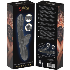 IBIZA - VIBRATEUR ET STIMULATEUR DE CLITORIS AVEC EFFET MORDANT ET DE ROTATION